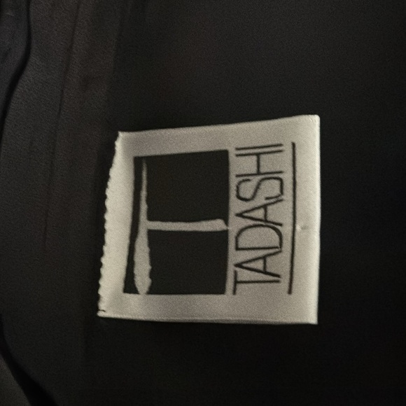 Tadashi Shoji Black Maxi Dress Gown Ruched Tuxedo
Collared Formal Event Size 8 - Picture 7 of 9